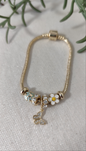 Flower With Mini Butterfly Bracelet