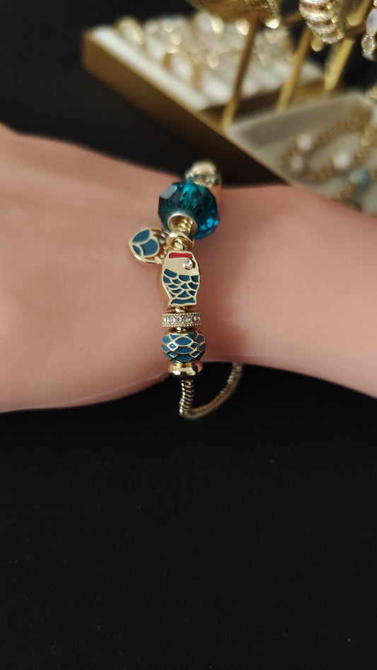 Blue Fish Bracelet